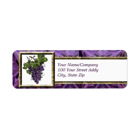 Purple Grape Return Address Label