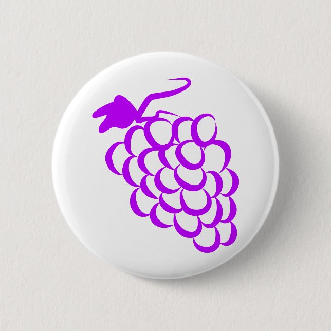 Purple Grapes 6 Cm Round Badge (Front)