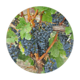 Purple grapes cutting board