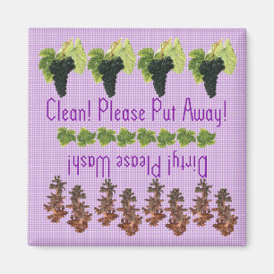 Purple Grapes dishwasher magnet