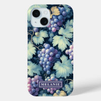 Purple Grapes Green Leaves Personalised