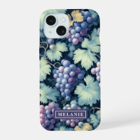Purple Grapes Green Leaves Personalised