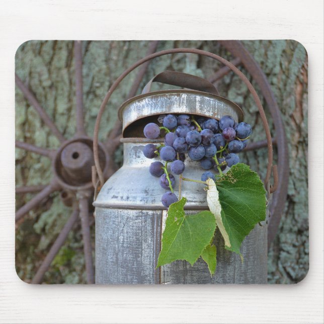 Purple Grapes in Milk Pitcher Mouse Mat (Front)