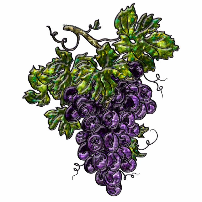 Purple Grapes Magnet Photo Sculpture Magnet (Front)