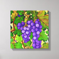 Purple Grapes on a Grapevine