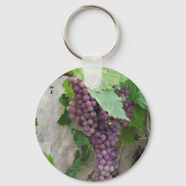 Purple Grapes on the Vine Key Ring (Front)