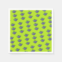 Purple grapes pattern on green