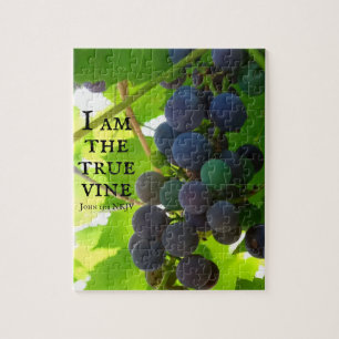 Purple Grapes Photo Gospel of John Bible Verse Jigsaw Puzzle