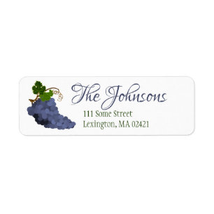 Purple Grapes Return Address Labels