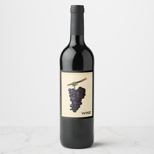 Purple Grapes Wine Label (Front)