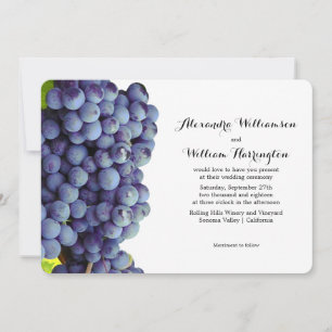 Purple Grapes Winery Vineyard Wedding Invitations