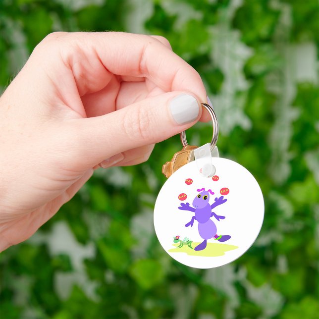 Purple Grasshopper Juggling Fun Creature  Key Ring (Creator Uploaded)