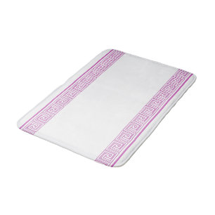 Purple Grecian Frieze Design Bath Mat
