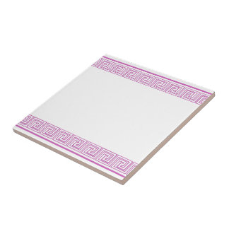 Purple Grecian Frieze Pattern Tile