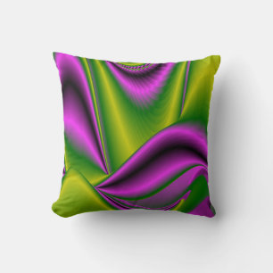 purple green abstract Rainbow-Art Cushion