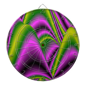 purple green Abstract Rainbow-Art Dartboard