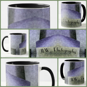 Purple Green and Black Art Deco Artsy Customizable Mug
