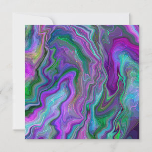 Purple, Green and Blue Fluid Art Thank You