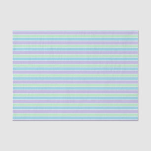 Purple, Green and Blue Pastel Stripes Tissue Paper