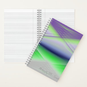 Purple Green & Blue Abstract Art Notebook