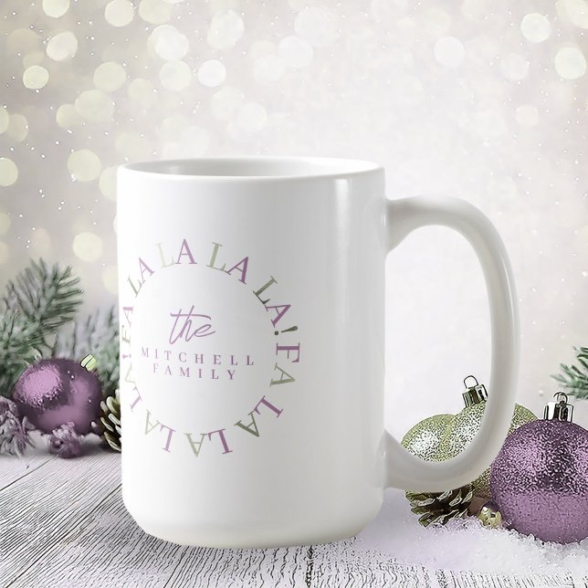 Purple Green Christmas Fa La La ID1009 Coffee Mug (Creator Uploaded)