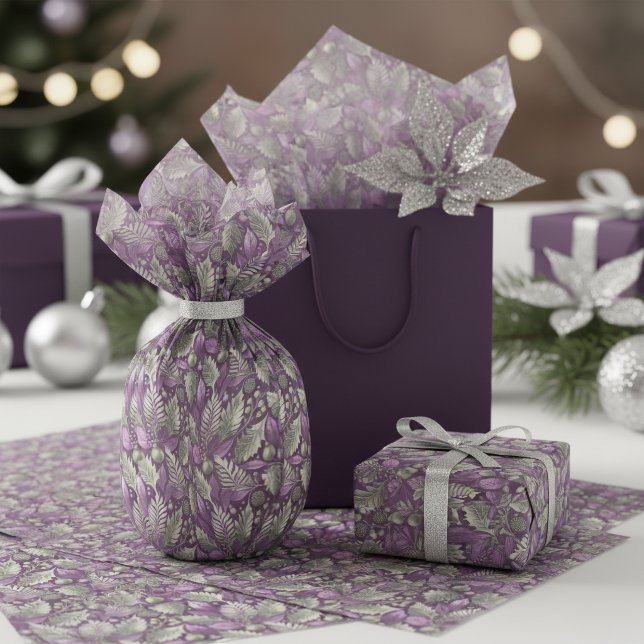 Purple Green Christmas Pattern#22 ID1009 Tissue Paper (Creator Uploaded)