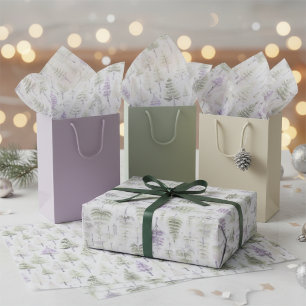 Purple Green Christmas Pattern#26 ID1009 Tissue Paper