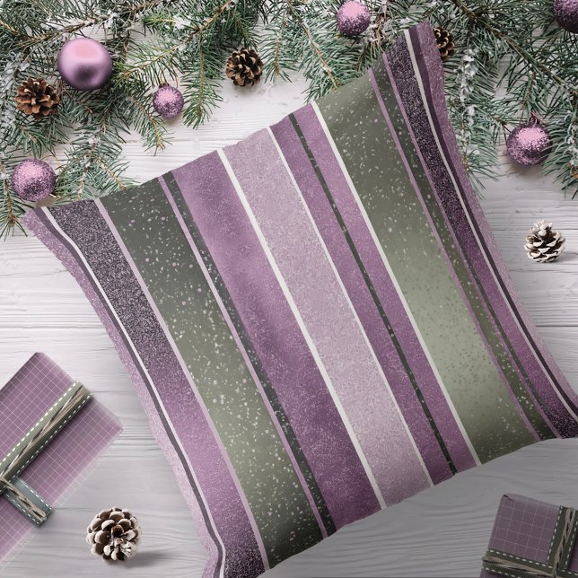 Purple Green Christmas Pattern#27 ID1009 Cushion (Creator Uploaded)