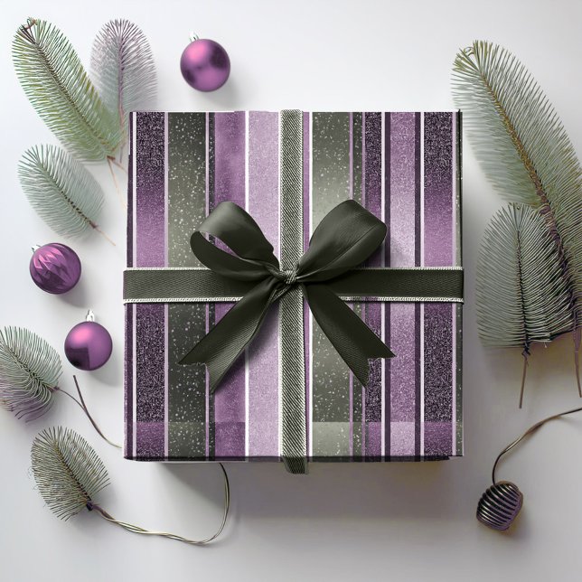 Purple Green Christmas Pattern#27 ID1009 Wrapping Paper (Creator Uploaded)