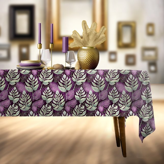 Purple Green Christmas Pattern#29 ID1009 Tablecloth (Creator Uploaded)