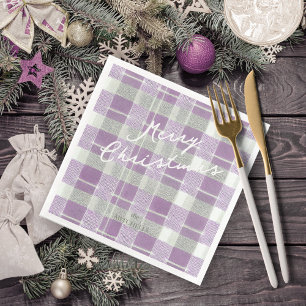 Purple Green Christmas Pattern#7 ID1009 Napkin
