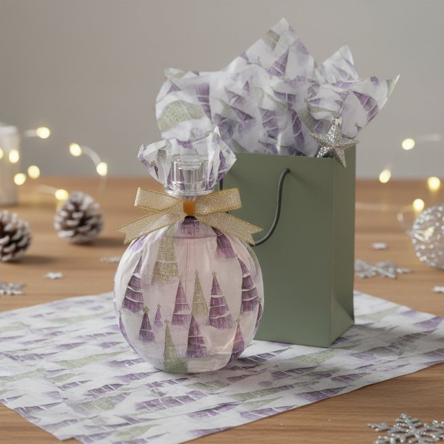 Purple Green Christmas Pattern#8 ID1009 Tissue Paper (Creator Uploaded)