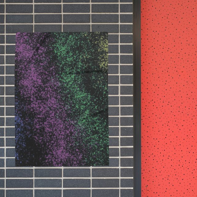 Purple-green cosmic gradient, dark shadows. poster (Creator Uploaded)