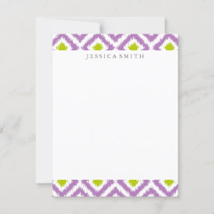 Purple Green Diamonds Ikat Pattern