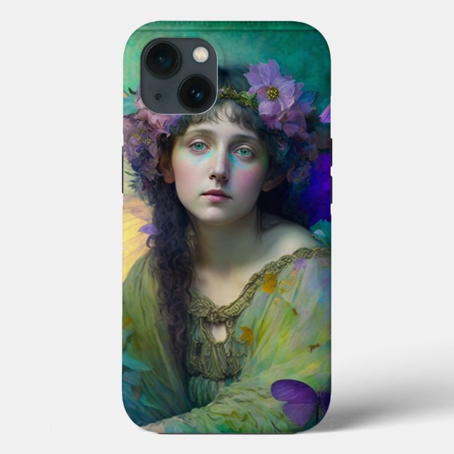 Purple Green Fairy Fantasy Art Case-Mate iPhone Case (Back)