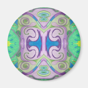 Purple Green Fantasy Magnet