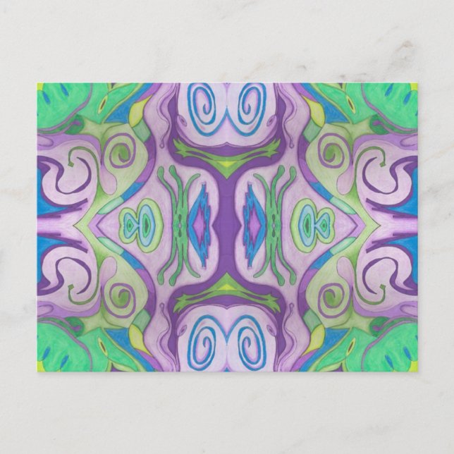 Purple Green Fantasy Postcard (Front)