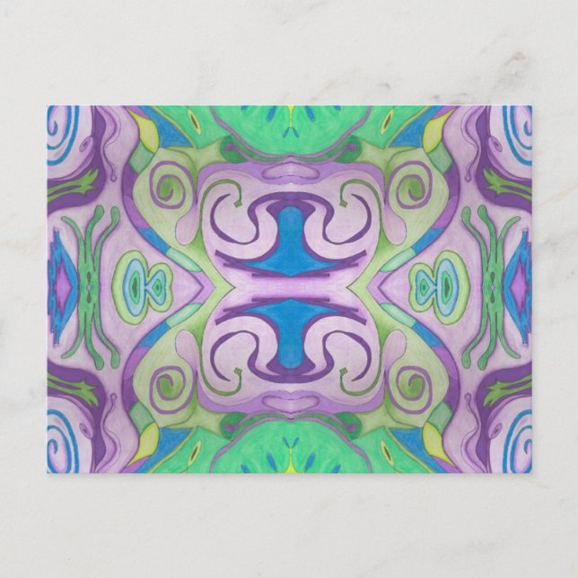 Purple Green Fantasy Postcard (Front)