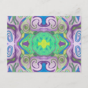 Purple Green Fantasy Postcard