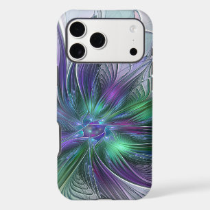 Purple Green Flower Abstract Art Fractal Initials