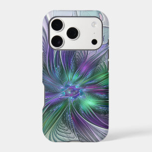 Purple Green Flower Abstract Fractal Art Initials