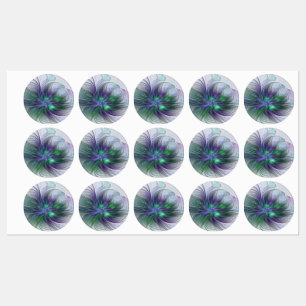 Purple Green Flower Modern Abstract Art Fractal