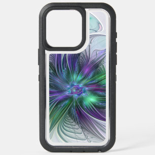 Purple Green Flower Modern Abstract Art Fractal