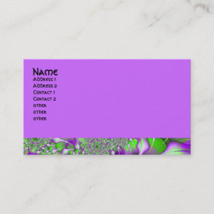 purple green fractal business card