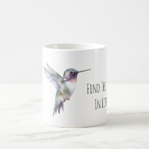 Purple Green Hummingbird Joy Coffee Mug