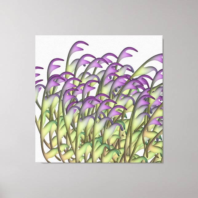 Purple Green Leaves  Canvas Print (Front)