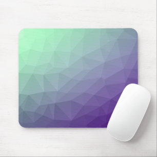 Purple green ombre gradient geometric mesh mouse mat