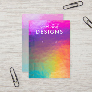Purple Green Orange Gradient Earring Display Card