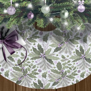 Purple Green Pattern#17 ID1009 Brushed Polyester Tree Skirt