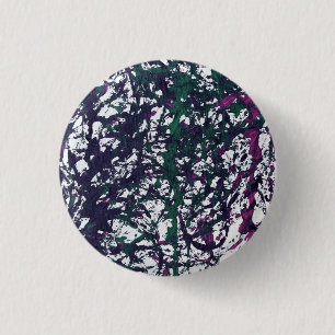 Purple, Green, Pink, Marble Artwork 3 Cm Round Badge